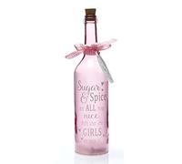 Boxer Gifts Light-Up Sugar & Spice Starlight Bottle | Beautiful Homeware Gift | Decor Girls Bedroom, Baby Pink, 29.5 x 6.7 X 29.5cm