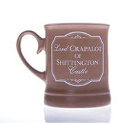 Boxer Gifts Lord Crapalot Funny Gift Mug for Him | Rude Offensive Secret Santa for Friend Husband Colleague,White,brown
