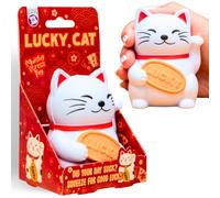 Boxer Gifts Lucky Cat Squishy Stress Ball, Maneki Neko Slow Rise Soft Squeeze Stress Toy, Japanese Gifts for Adults and Kids