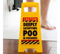 Boxer Gifts Men's Deeply Satisfying Poo Desk Warning Sign - Novelty Gift Boxer Gifts Multicolor
