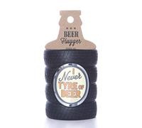 Boxer Gifts Never Tyre Beer Bottle Cooler Sleeve | Novelty Insulated Neoprene Hugger | Birthday Christmas for Him, Black, One