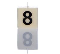 Boxer Gifts Number 8 Candle, White, One Size