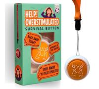 Boxer Gifts Overstimulated Novelty Survival Button - Joke Gifts for Women Colleagues and Mums - Funny Work Secret Santa