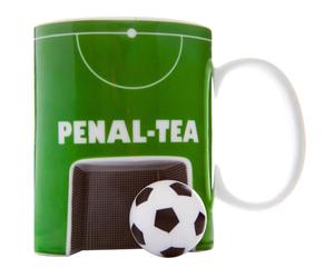 Boxer Gifts Penal-Tea Football Gift Mug - Novelty Presents For Him, Green