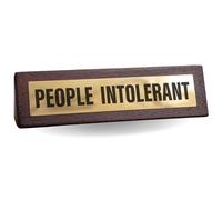 Boxer Gifts People Intolerant Novelty Desk Sign - Funny Office Gift for Work Colleague Secret Santa - Fun Desk Accessories