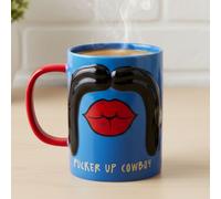 Boxer Gifts Pucker Up Cowboy Gift Moustache Mug - Joke Presents for Men - Funny Mugs for Him - Fun Secret Santa