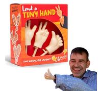 Boxer Gifts Tiny Hands on Sticks Prank - 3pk of Peace, Thumbs Up and Weird Wave - Silly Joke Gifts, Red, Blue, Yellow