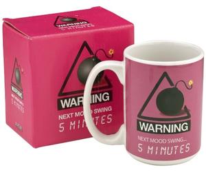 Boxer Gifts Warning… Next Mood Swing 5 Minutes Humour Break Mug, 15 oz