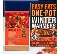 Boxer Gifts Winter Warmer Recipe Cards - 10 Minute Prep Quick and Easy Recipes - Simple for Beginners