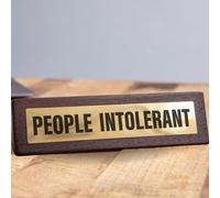 Boxer Gifts People Intolerant Novelty Desk Sign - Funny Office Gift for Work Colleague Secret Santa - Fun Desk Accessories