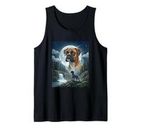 Boxer Howling to The Moon Meme Funny Dog Lover Tank Top