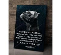 Boxer I will always be by your side Boxer Portrait Canvas Print Wall Art