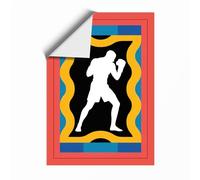 Boxer in Bold Frame Modern Unframed Wall Art Print A1 (84.1×59.4cm), Wall Decor for Living Room, Bedroom, Office & Home, Art Gift