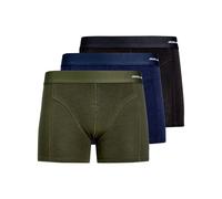 JACK & JONES Mens Jacbasic Bamboo Trunks Pack Of 3 Noos Boxer Shorts, Forest Night (1x Black / 1x Navy Blazer / 1x Forest Night), M UK