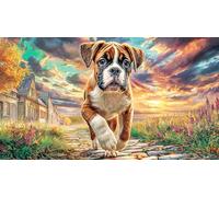 Boxer Jigsaw Puzzle 1000 Piece Recycled Paper Great Gift Idea Challenging Puzzles for Relaxation, Creativity & Gift Giving for Adults 38x26/1000pcs