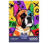 Boxer Jigsaw Puzzle 1000 Pieces Adults Teens Stress Relief Challenging Pet Dog Poster Guide Recycled Board 38x26cm/1000pcs