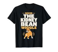 Boxer Kidney Bean Wiggle Funny Dog Owner Value Graphic T-Shirt, Men, Black, M