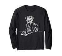 Boxer Line Art Dog Fan Long Sleeve T-Shirt