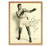 Boxer Mauler Jack Dempsey Autographed Studio Photo Art Print Framed Poster Wall Decor 12x16 inch