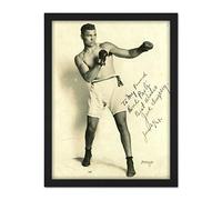 Boxer Mauler Jack Dempsey Autographed Studio Photo Large Framed Art Print Poster Wall Decor 18x24 in