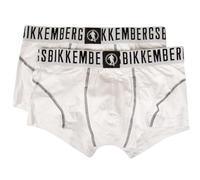 Boxer Men's Bikkembergs Pack of 2 Boxer Shorts Elastic Cotton Elastic on View Underwear Item BKK1UTR06BI BI Pack Trunk, White, S