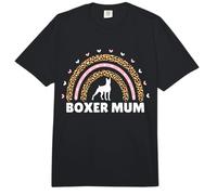 Boxer Mum Mummy Rainbow Leopard Funny Boxer Dog Lover Women Comfort Colors Adult Heavyweight T-Shirt