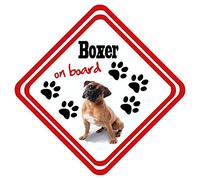 Boxer On Board Metal Car Window Sign (personalised if you wish)