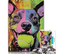 Boxer Playing Tennis Puzzles 1000 Pieces for Teenagers,Pattern Assembly Fun at Home Activities,Birthday Present,Travel Gifts 38x26cm