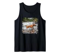 Boxer River Crossing Forest Stream Action Scene Tank Top