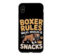 Boxer Rules Walks, Wiggles & Snacks Case for iPhone XS Max