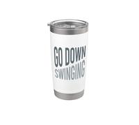 Boxer Saying Go Down Swinging MMA Boxing Stainless Steel Insulated Tumbler