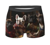 Boxer Shorts French Bulldogs Playing Cards Funny Mens Boxers Retro Boxer Briefs Comfortable Underwear Trunks For All Occasions Outdoor Sports L