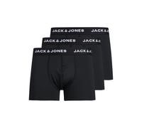 JACK & JONES Men's Jacbase Microfiber Trunks 3-Pack Noos Boxer Shorts, Black, M