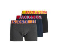 Jack And Jones Mens Cotton Stretch 3-Pack Trunks - Crazy - 2XL