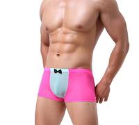 Boxer Shorts Men-Boxer Short Adults Underwear Bulge Pouch Funny Panties Funny Printed Underwear for Birthday Christmas Xmas Party Pink