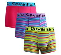 Boxer Shorts Mens 3 Pack, Cotton Underwear Retro Trunks Multipack, Men's Underwear Multi-Color Boxers, Gifts Set for Boyfriend, or Husband (UK, Alpha, S, Regular, Regular, HIipster-09)