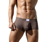 Boxer Shorts Men's Retro Shorts Hipster Short Underpants Men's Boxer Shorts Men Retro Shorts Cotton Trunks Soft Breathable Sports Underwear 2025, coffee, M
