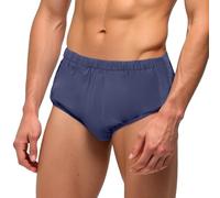 Boxer Shorts Men's Side Opening Tear-Off Care Underwear for Men After Surgery, Plain Cotton Briefs for Elderly, Easy to Put on and Take Off, J Blue, L