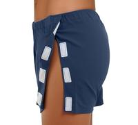 Boxer Shorts Men's Side Opening Tear-Off Care Underwear for Men After Surgery, Plain Cotton Briefs for Elderly, Easy to Put on and Take Off, blue, L