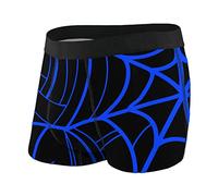 Boxer Shorts Spider Web Glow In The Dark Mens Boxer Briefs Comfort Underwear Novelty Boxer Underwear Shorts For Man, Lover, Husband S