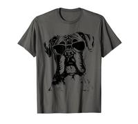 Boxer Sketch Drawing Art Dog Lover Mom Dad Women T-Shirt