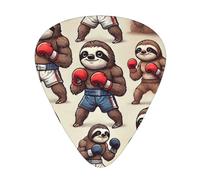 Boxer-Sloths 12 Pack Guitar Picks With 3 Thicknesses And Storage Box, Abs Plectrums For Electric Bass Guitar Players