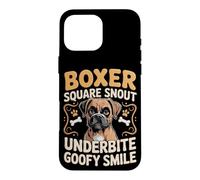 Boxer Square Snout Underbite Goofy Smile Case for iPhone 16 Pro Max