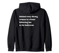 Boxer Strong Woman Zip Hoodie