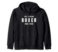 Boxer The Legend Dog Dad Best Friend Pet Owner Canine Lover Zip Hoodie