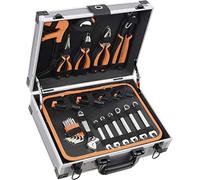BOXER® Tool Kit 107 Piece - Aluminium Tool Case with 3/8" Ratchet, 1/4" & 3/8" Sockets, Bits, Pliers & Screwdrivers