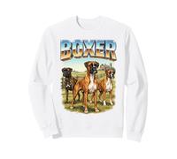 Boxer Vintage 90s Dog Lover 80s Boxer Owner Men Women Boxer Sweatshirt