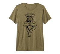 Boxer Yoga Puppy Dog Funny Dogs Tree Pose Vrikshasana Premium T-Shirt