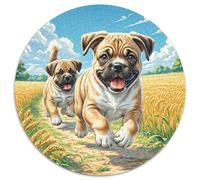 Boxer1000 Pieces Round Jigsaw Puzzles AnimalCreative Adults & Kids Difficult Challenging1000pcs (67.5x67.5cm)