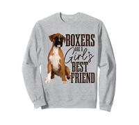 Boxers Are A Girls Best Friend Funny Dog Boxer Mom Sweatshirt